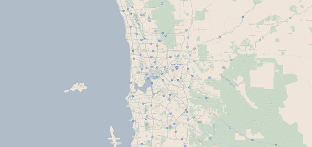 Map of Perth region